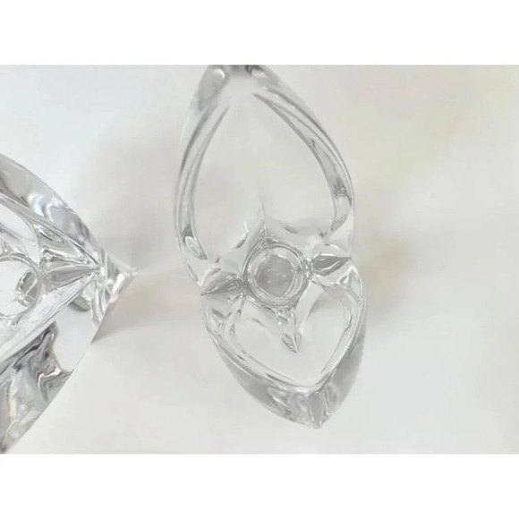 Art Deco Set of 2 Mikasa Glass Crystal Candle Stick Holders - Picture 6 of 7